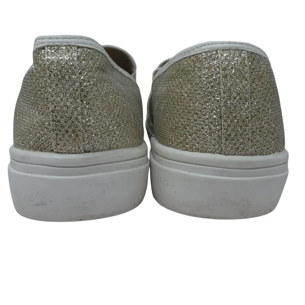 Hot Tomato Reactor Silver Rhinestone Bling Slip On Sneakers Loafers